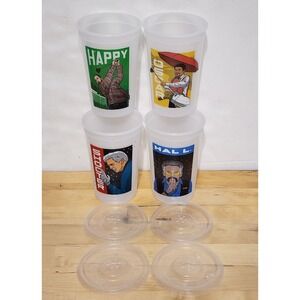Happy Gilmore 2 Set Of 4 Promotional Cups W/ Lids Subway Netflix Limited Edition